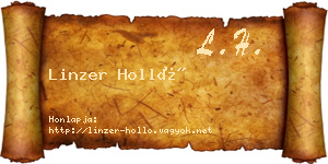 Linzer Holló névjegykártya